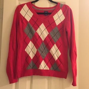 Argyle Izod sweater - size small